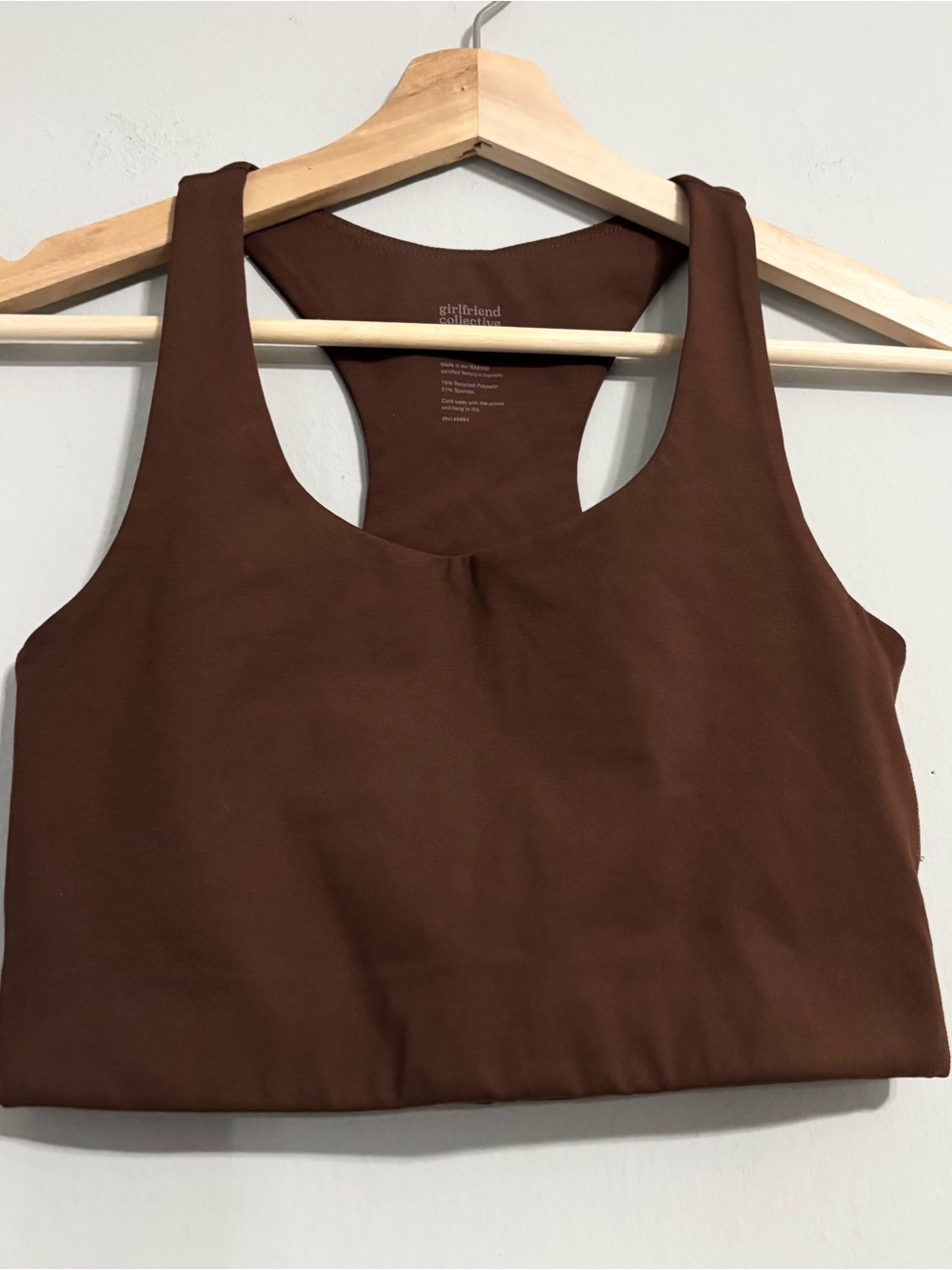 New Girlfriend Collective Seamless Chocolate Brown Sports Bra